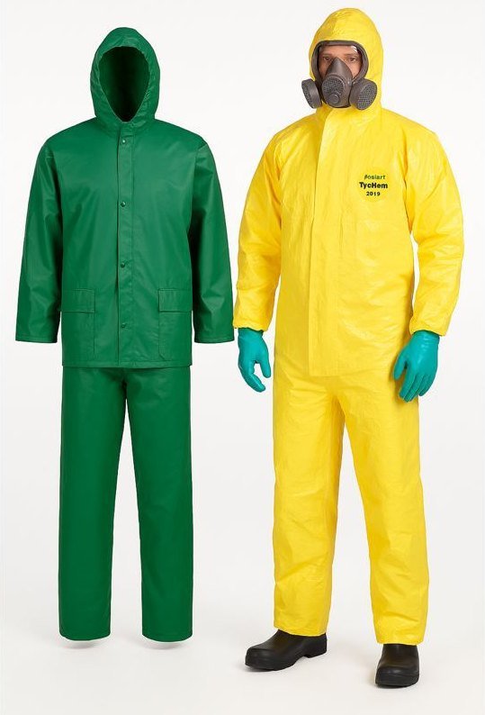Chemical sprayer and Tychem suits